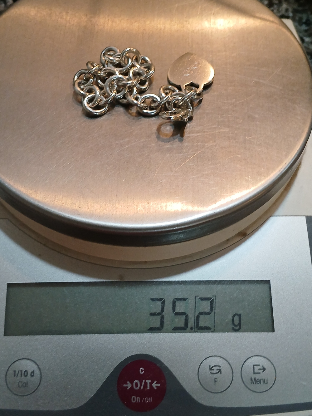 Sterling Silver Tiffany & Co Heart Tag Charm Bracelet 925 Engraved initial "J" - Picture 6 of 7